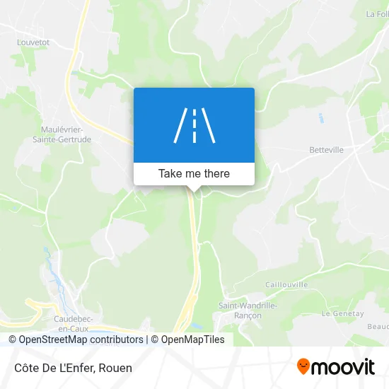 Côte De L'Enfer map