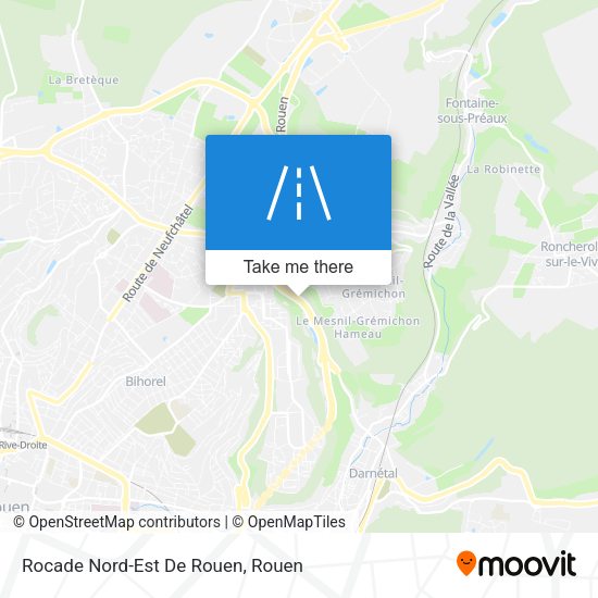 Rocade Nord-Est De Rouen map