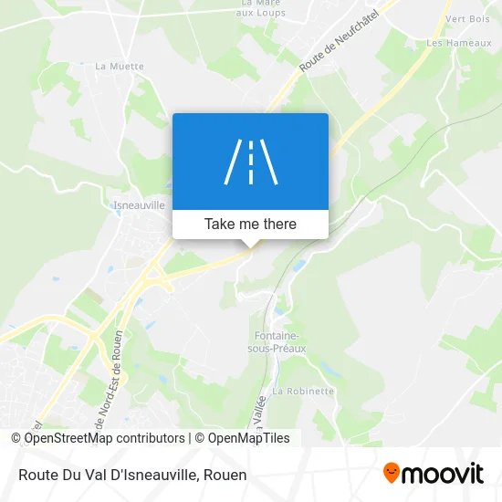 Route Du Val D'Isneauville map