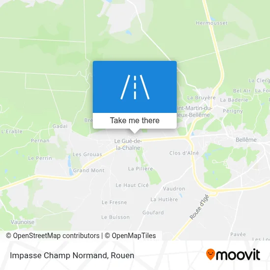 Impasse Champ Normand map