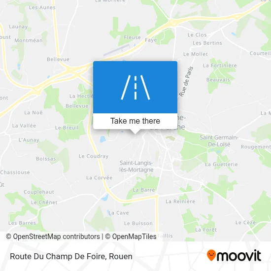 Route Du Champ De Foire map