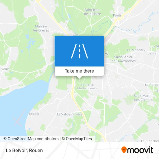Le Belvoir map