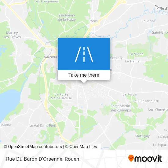 Mapa Rue Du Baron D’Orsenne