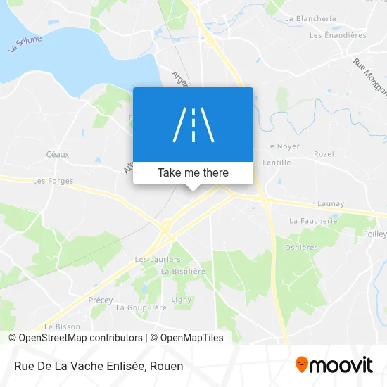 Rue De La Vache Enlisée map