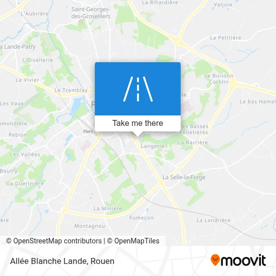 Allée Blanche Lande map