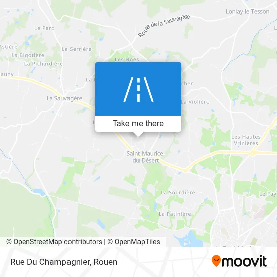 Rue Du Champagnier map