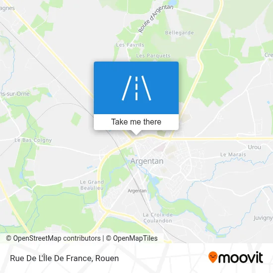 Mapa Rue De L'Île De France