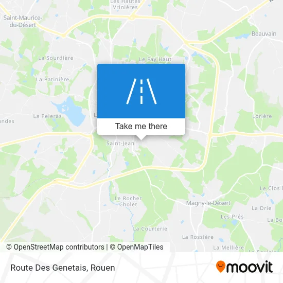 Route Des Genetais map