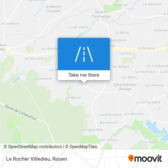 Le Rocher Villedieu map
