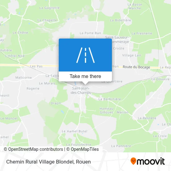 Chemin Rural Village Blondel map