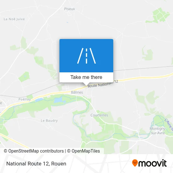 Route Nationale 12 map