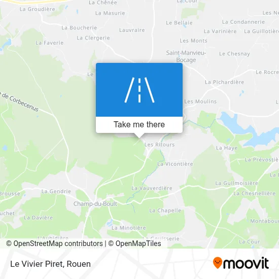 Le Vivier Piret map