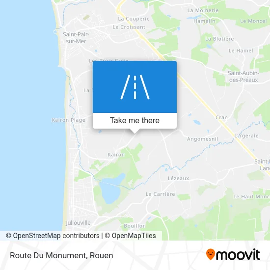 Route Du Monument map