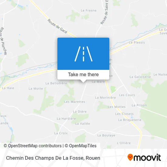 Chemin Des Champs De La Fosse map
