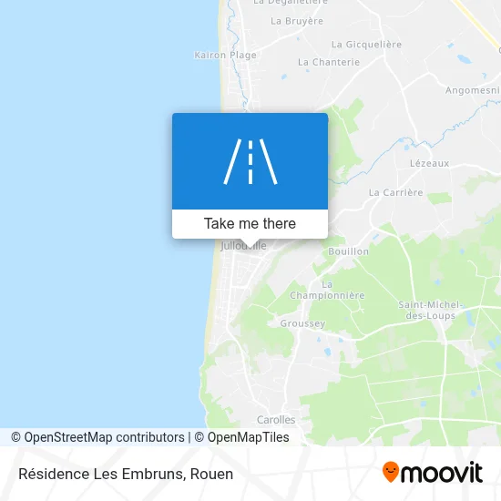 Mapa Résidence Les Embruns