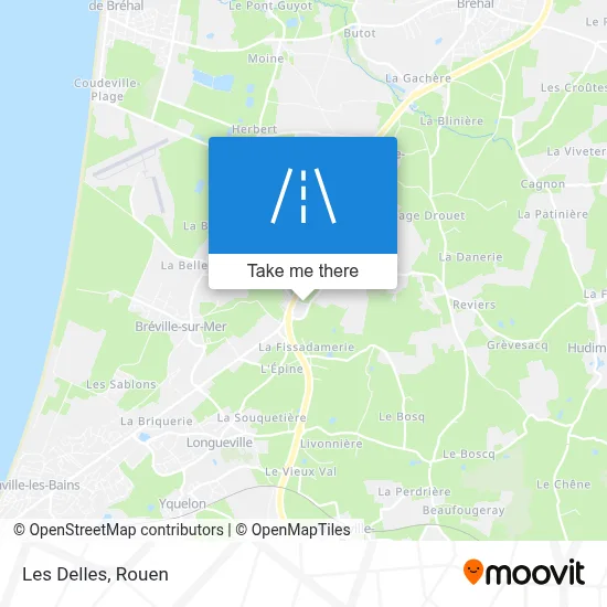 Les Delles map