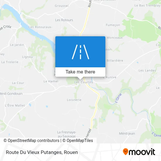 Route Du Vieux Putanges map