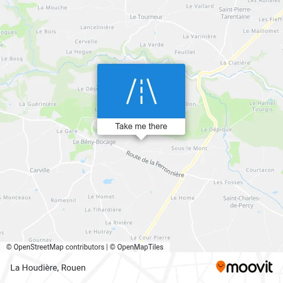 La Houdière map