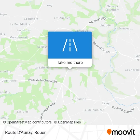 Route D'Aunay map