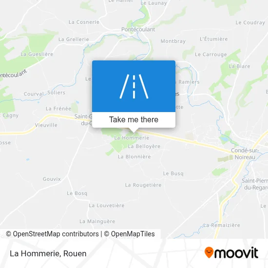 La Hommerie map