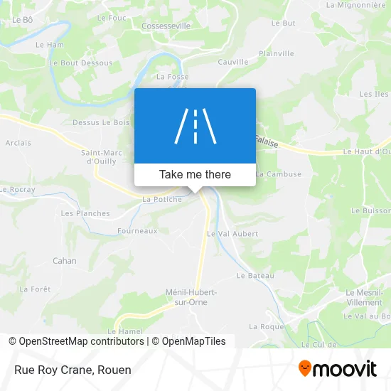 Rue Roy Crane map