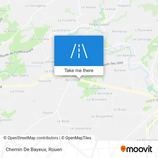 Chemin De Bayeux map