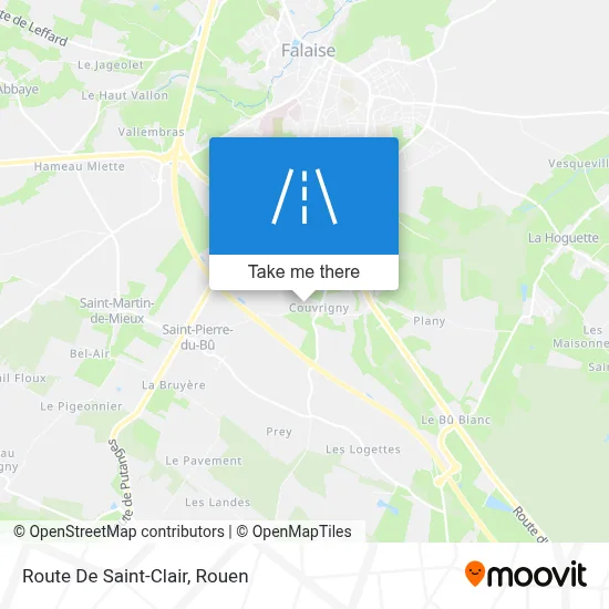 Route De Saint-Clair map