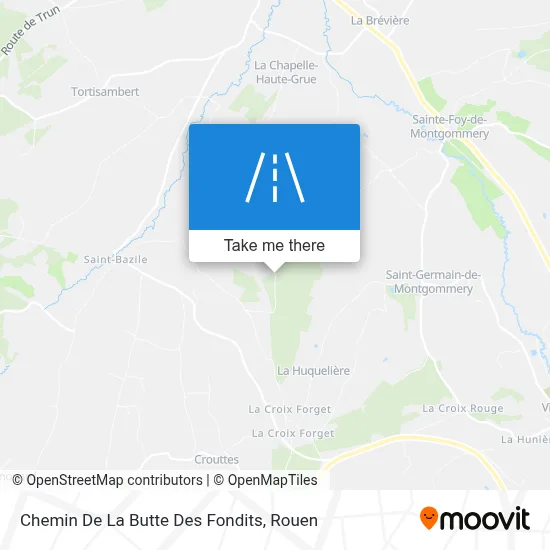 Chemin De La Butte Des Fondits map
