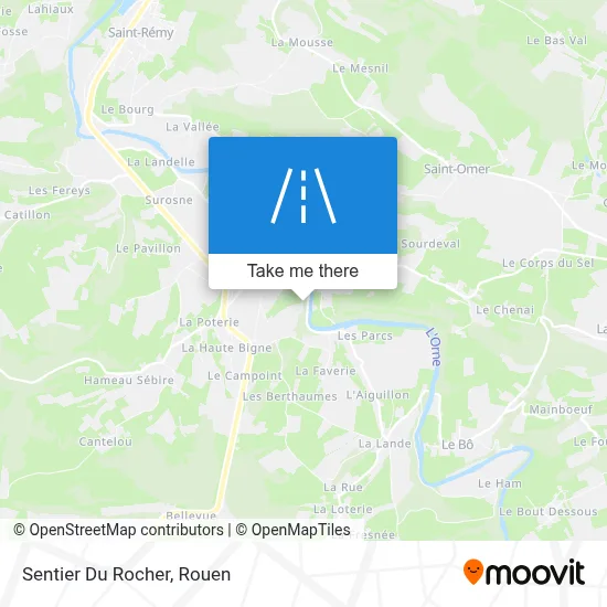 Mapa Sentier Du Rocher