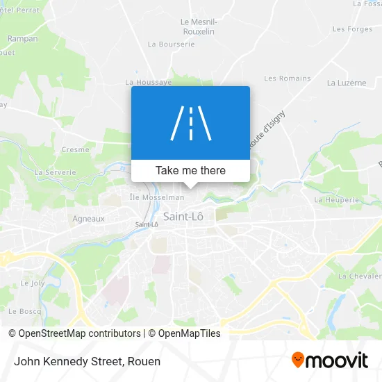 Rue John Kennedy map