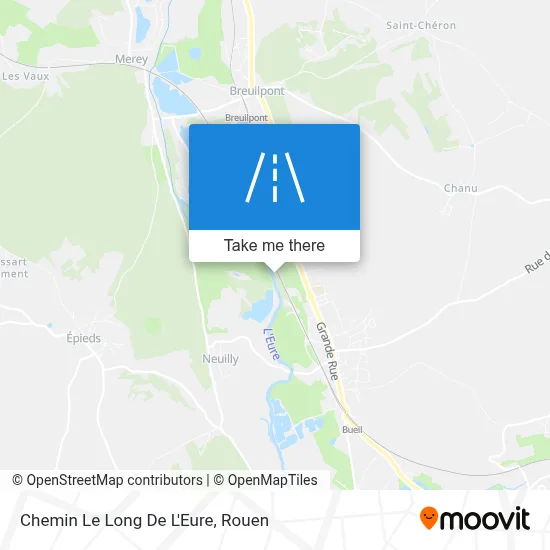 Chemin Le Long De L'Eure map