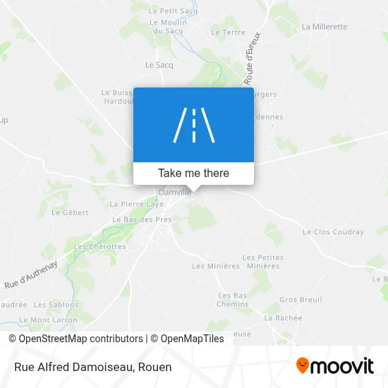 Mapa Rue Alfred Damoiseau
