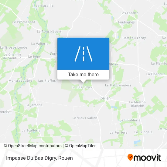 Impasse Du Bas Digry map