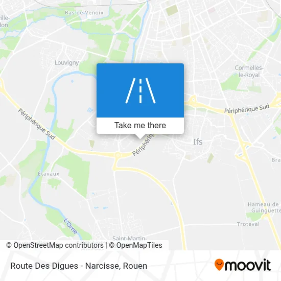 Route Des Digues - Narcisse map