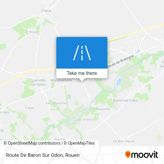 Route De Baron Sur Odon map