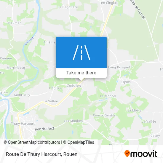 Route De Thury Harcourt map