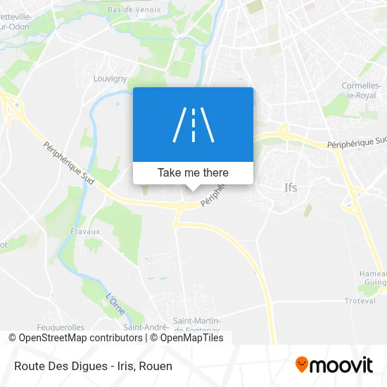 Route Des Digues - Iris map