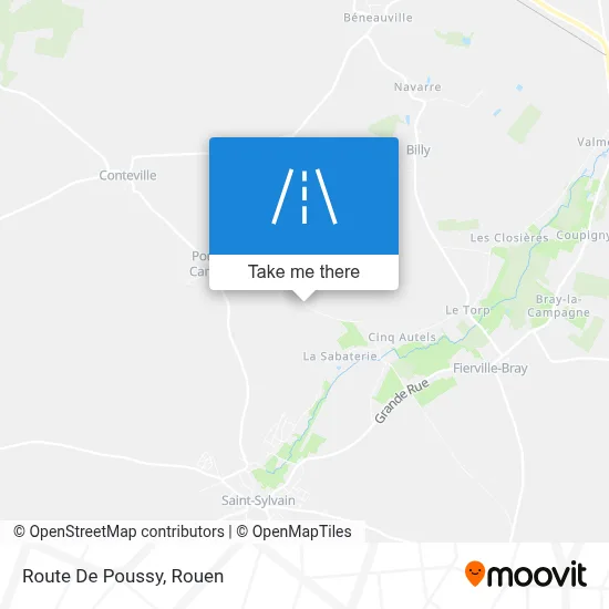 Route De Poussy map