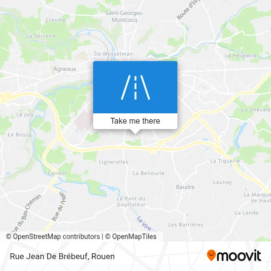 Rue Jean De Brébeuf map