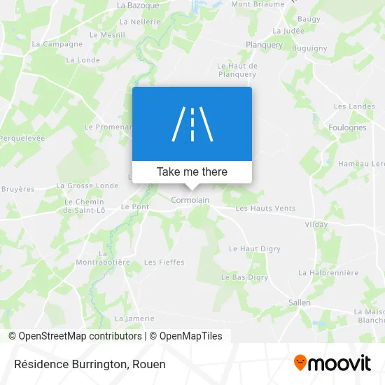 Résidence Burrington map