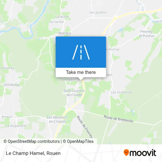 Le Champ Hamel map