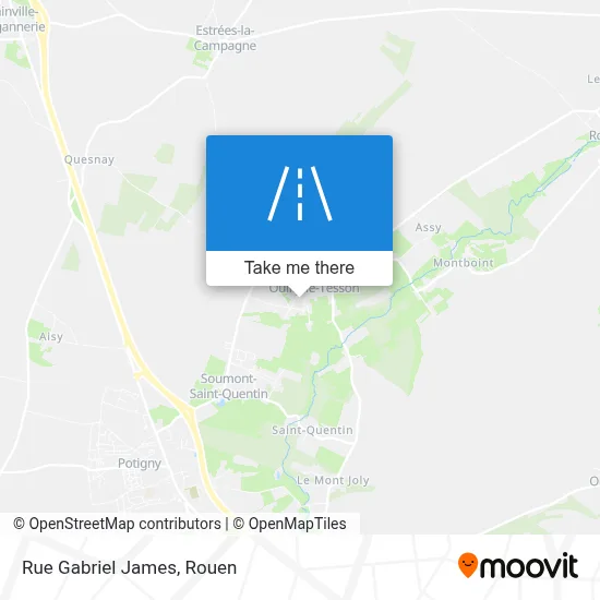 Rue Gabriel James map