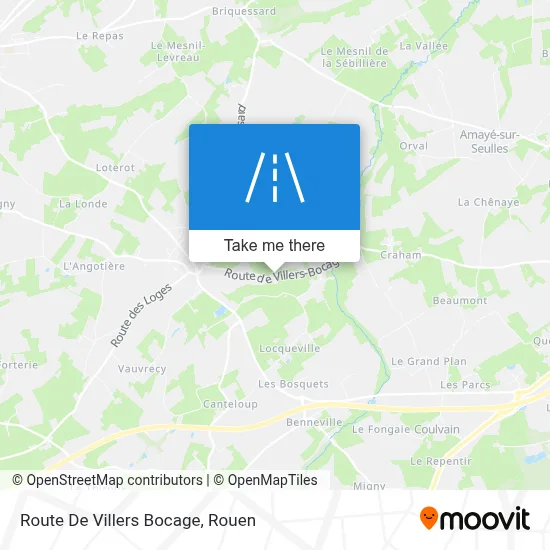 Route De Villers Bocage map