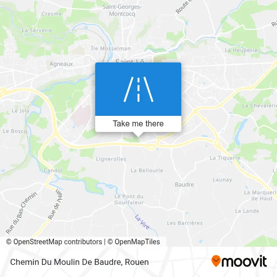 Chemin Du Moulin De Baudre map