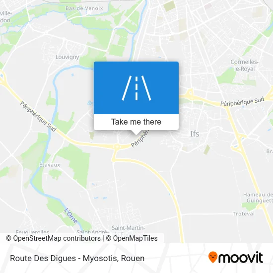 Route Des Digues - Myosotis map
