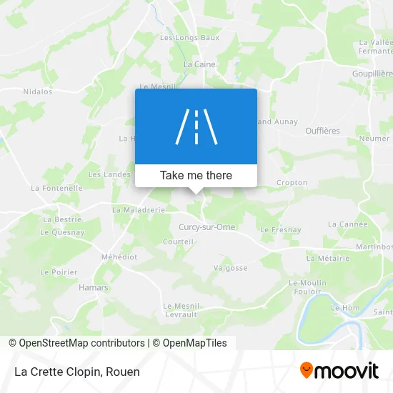 La Crette Clopin map