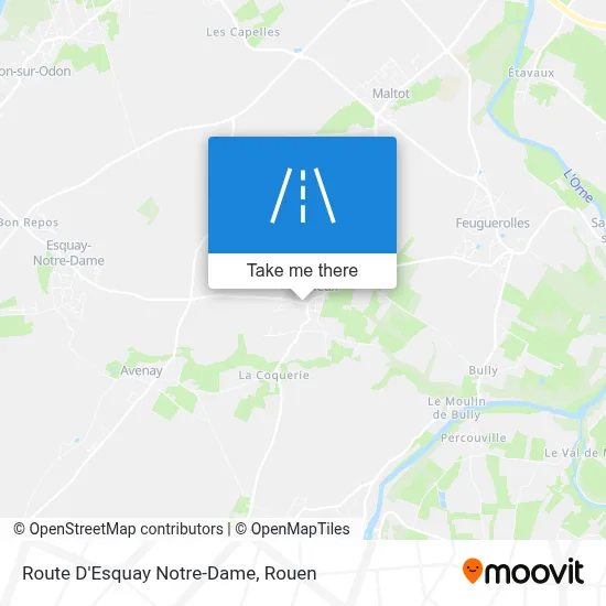 Route D'Esquay Notre-Dame map
