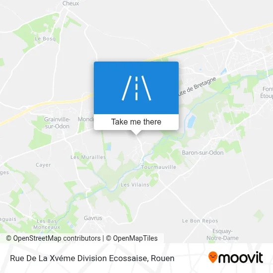 Rue De La Xvéme Division Ecossaise map