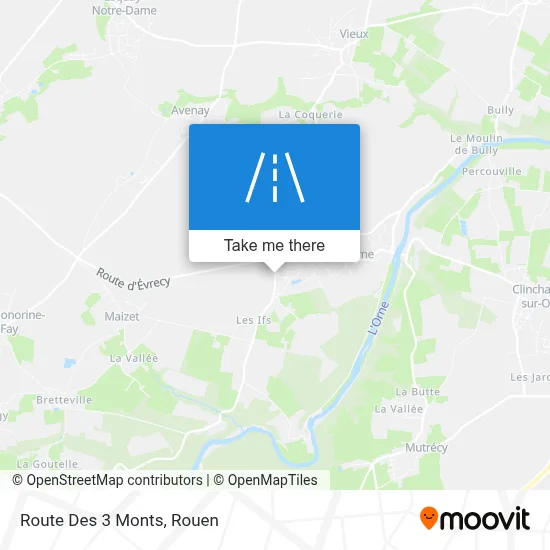 Route Des 3 Monts map
