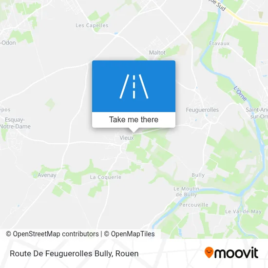 Route De Feuguerolles Bully map